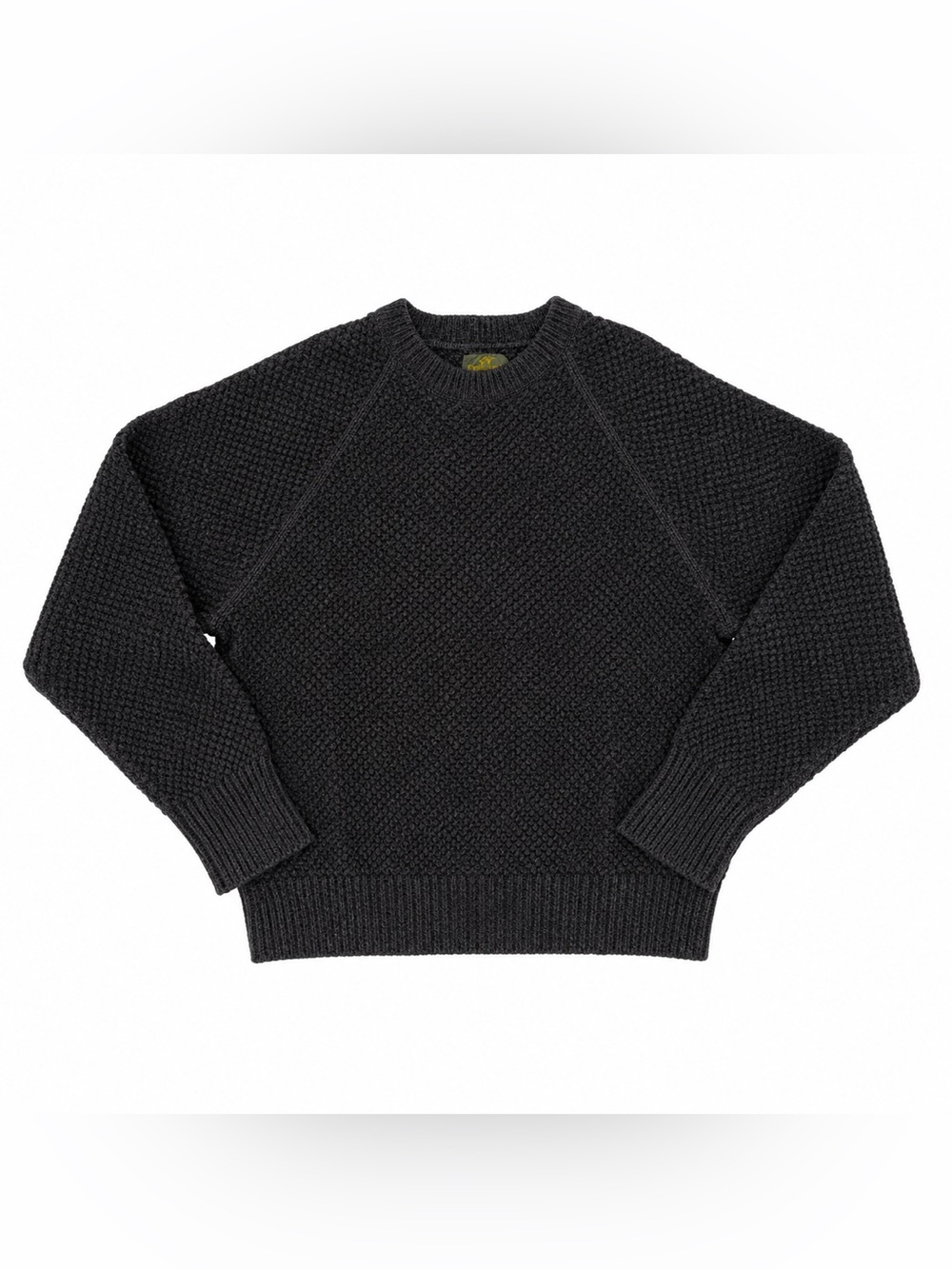 Vintage Evergreen Quality Knitters 100% Wool Chunky Sweater Mens M Charcoal